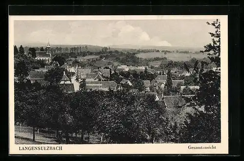 AK Langensulzbach, Gesamtansicht mit Umland