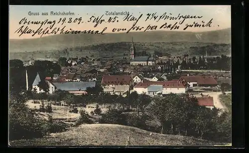 AK Riechshofen, Totalansicht mit Umgebung
