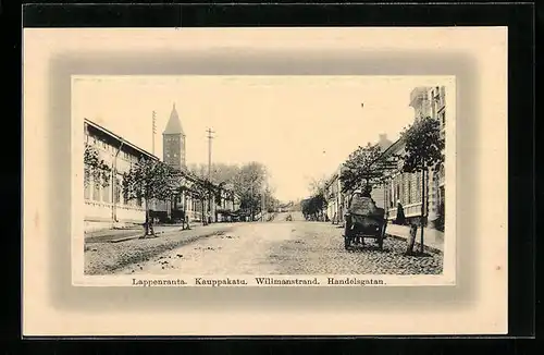 Präge-AK Kauppakatu-Lappenranta, Willmanstrand Handelsgatan