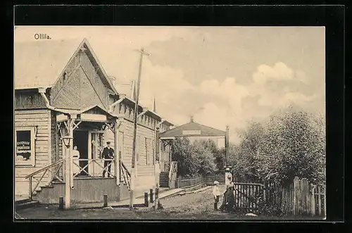 AK Ollila, Ortspartie mit Geschäft