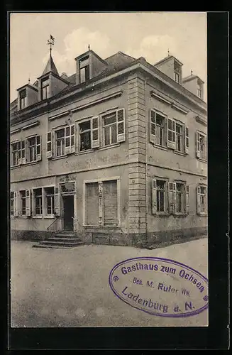 AK Ladenburg a. N., Gasthaus zum Ochsen