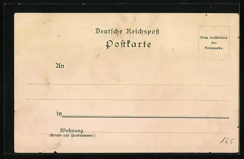 Lithographie Burgstädt i. S., Marktplatz mit Rathaus und Turnhalle