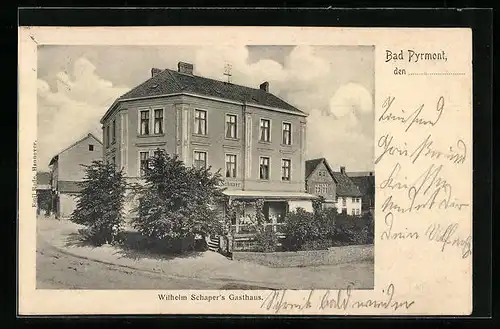 AK Bad Pyrmont, Gasthaus Wilhelm Schaper