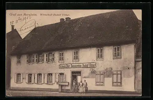 AK Marnheim, Gasthaus Wirtschaft Rudolf Völkel