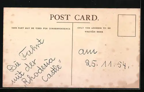 AK Passagierschiff SS Rhodesia Castle, The Union-Castle Line