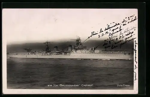 AK Kreuzer Galissonnière der französischen Marine