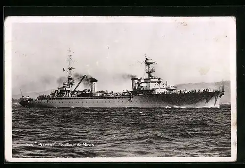 AK Kriegsschiff Pluton, Mouilleur de Mines