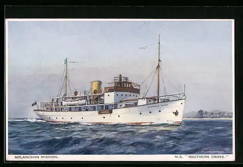 AK Passagierschiff MS Southern Cross auf See in Fahrt