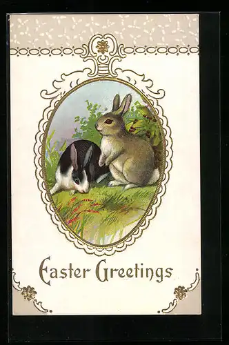 AK Osterhasen im Grünen, Easter Greetings