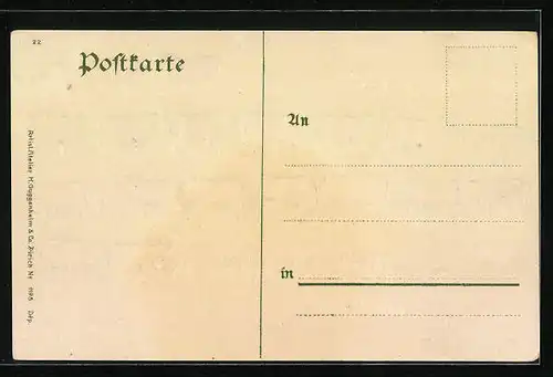 Präge-AK Schwarzwälder Tracht, Almabtrieb, Rinder