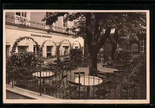 AK Augsburg, Café-Restaurant Fronhof, Am Domplatz D 128, Bes. J. Neureuther