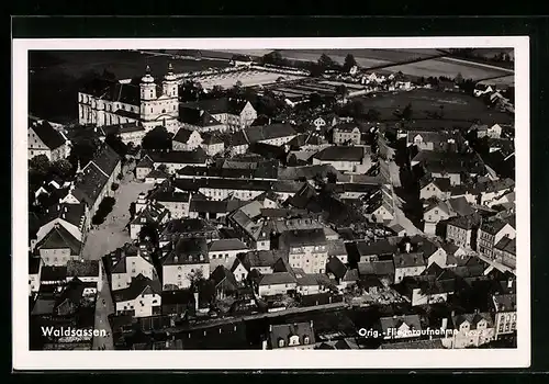 AK Waldsassen, Ortsansicht vom Flugzeug aus