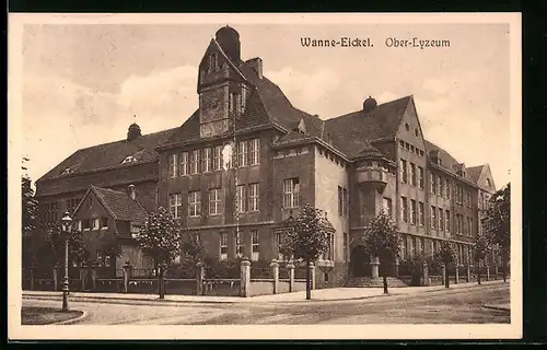 AK Wanne-Eickel, Blick auf Ober-Lyzeum