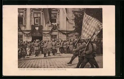 AK Przemysl, Einzug der deutschen Soldaten in die Stadt, Der Krieg 1914-15