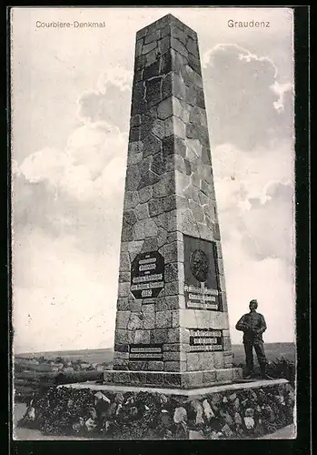 AK Graudenz / Grudziadz, Courbiere-Denkmal