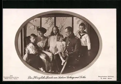 AK Die Herzogliche Familie von Sachsen-Coburg-Gotha