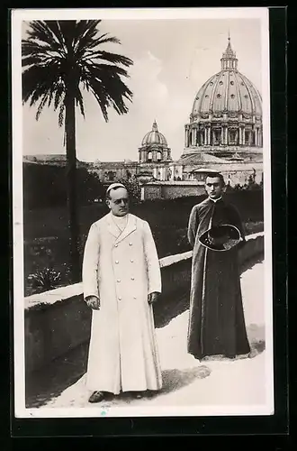 AK Papst Pius XI. vor dem Vatican