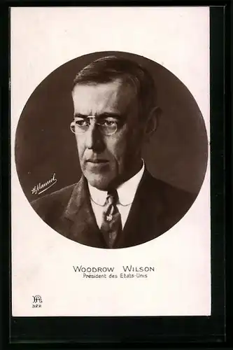 AK Woodrow Wilson, President des Etats-Unis