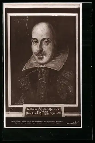 AK William Shakespeare mit 52 Jahren