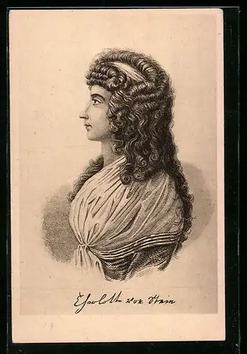 AK Frau von Stein im Profil