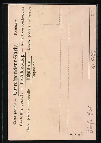 AK S. h. Papst Leo XIII. sitzt am Tisch