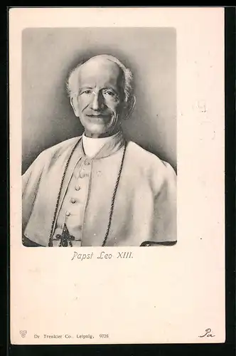 AK Papst Leo XIII. mit freundlicherm Blick, Portrait