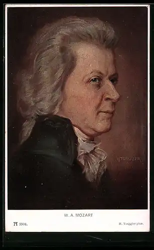 AK Portrait von Wolfgang Amadeus Mozart, Musiker