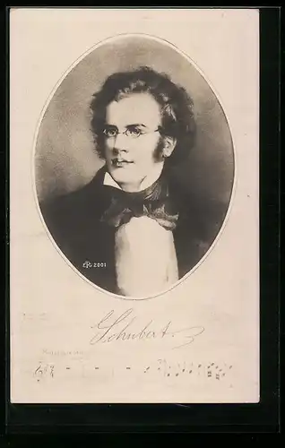 AK Portrait von Franz Schubert, Komponist