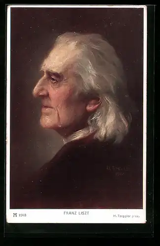 AK Portrait von Franz Liszt, Komponist