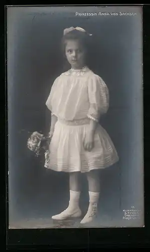 AK Portrait der Prinzessin Anna von Sachsen
