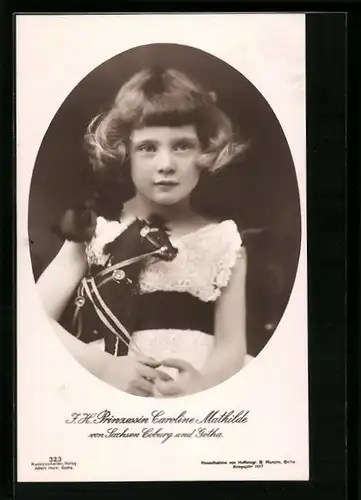 AK I. H. Prinzessin Caroline Mathilde von Sachsen-Coburg-Gotha