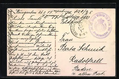 AK Ravensburg, Ortsansicht mit Kirche