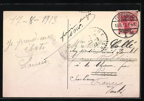 AK Pforzheim, Marktplatz mit Rathaus