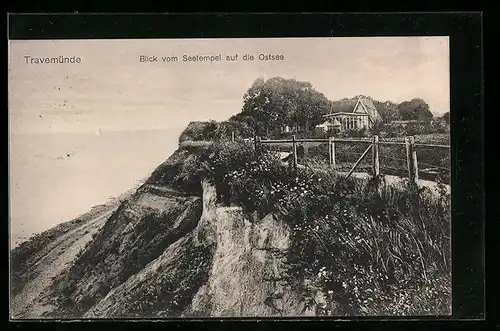 AK Travemünde, Blick vom Seetempel auf die Ostsee