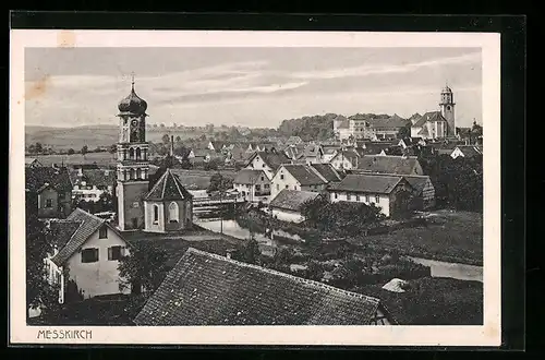 AK Messkirch, Ortsansicht mit Kirche