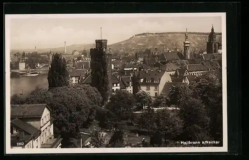 AK Heilbronn a./Neckar, Teilansicht mit Gewässer