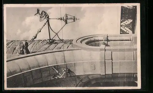 AK Bonn, Rheinbrücke, Brückenmännchen