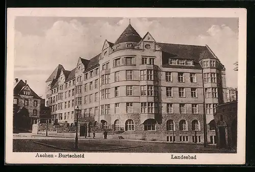 AK Aachen-Burtscheid, Blick auf Landesbad