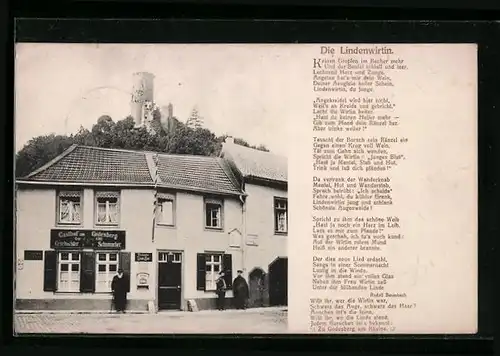 AK Godesberg, Gasthof zum Godesberg, Gedicht