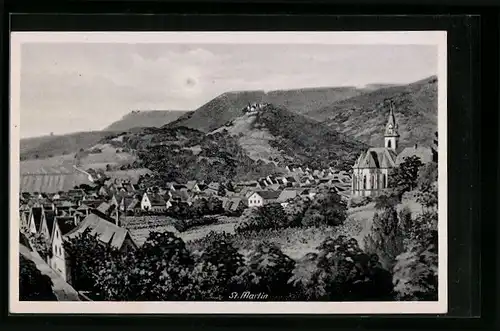 AK St. Martin, Ortsansicht mit Bergen