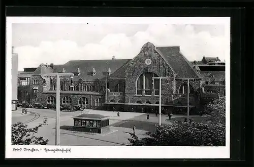 AK Bad Aachen, Ansicht vom Hauptbahnhof