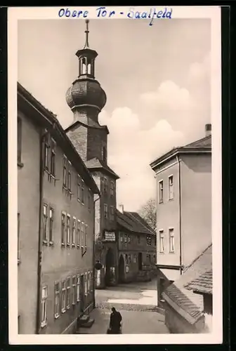 AK Saalfeld /Saale, Blick zum Oberen Tor