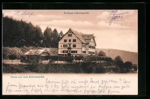 AK Schweigmatt /Schwarzwald, Kurhaus im Sommer
