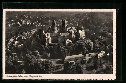 AK Braunfels /Lahn, Fliegeraufnahme vom Ort