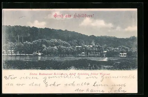 AK Berlin-Grunewald, Schildhorn, Restaurant Schildhorn am Wasser