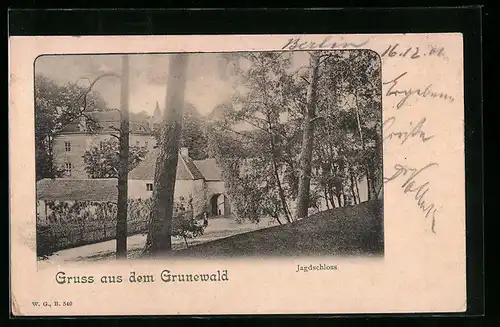 AK Grunewald, Jagdschloss im Sonnenlicht