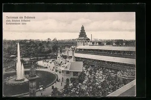 AK Halensee, Blick auf Terrassen, Kurfürstendamm 123