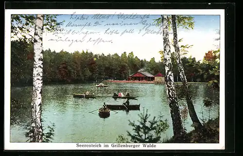 AK Grillenburg, Seerenteich mit Ruderbooten