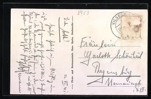 AK Vilseck, Strassenpartie mit Turm