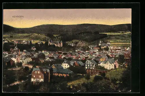 AK Herborn, Teilansicht mit Schloss